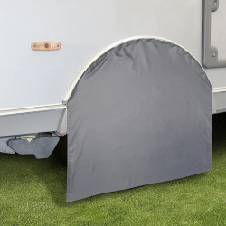 Protective skirt for caravan wheels with tendon (drawstring) on round 77 x 66 cm - Img 5