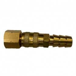 Quick-coupling gas coupling for grills, freezers with 8 mm hose nozzle and 1/4" internal thread (left)