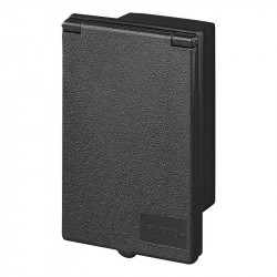 Rectangular socket with CEE stecher for caravans or motorhomes, 16A, BLACK - Img 4