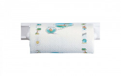 Self-adhesive paper roll holder