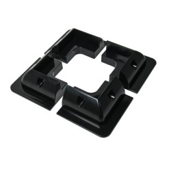 Set 4 coltare MASIS pentru fixarea unui panou fotovoltaic pe rulota / container , culoare NEGRU