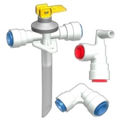 Set racordare apă cu supapă ABO pentru boiler Truma, sistem JG 12 mm