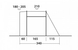 Side tent "Shamrock" for minibus, 310 x 280 cm, installation height 180 - 205 cm - Img 4