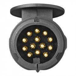 Stecher 13 pini pentru montaj pe cablu, ABS, 12V - Img 4