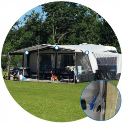 Support for tent tent poles without drilling holes in the caravan walls - Img 6