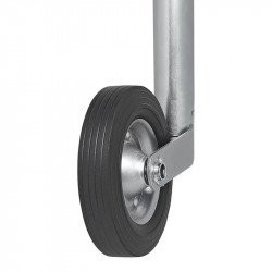 Support / manoeuvring wheel, 48mm tubing, solid rubber, load 150 kg - Img 3