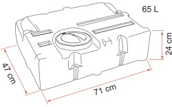 Tank for clean or waste water 65l, Fiamma - Img 2