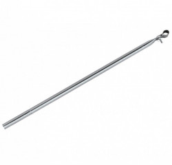 Telescopic pole with clamp for caravan tents