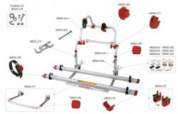 Track end for Fiamma Carry Bike Pro bike carrier - Img 2