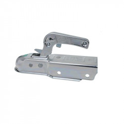 Trailer coupling for 750 kg trailer, 60mm square bar profile, e4 and Dekra approved, horizontal bolts