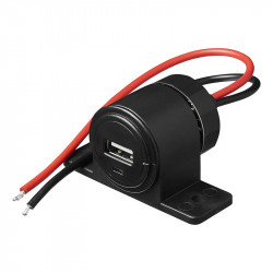 USB socket for direct mounting including 12/24 V mounting screws