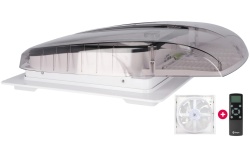 Ventilator - trapa 40 x 40 Berger, iluminare LED, functionare pe ploaie, capac transparent fumuriu - Img 3