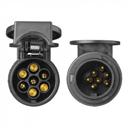 Adapter with 13 pin stecher and 7 pin socket, ABS, 12V - Img 6