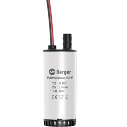 Berger 25 l/min / 1.8 bar submersible water pump for caravans or motorhomes, 12V