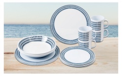 Bluebay melamine crockery set (16 pieces)