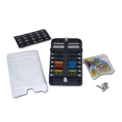 Box for 12 standard fuses with LED indicator and busbar - Img 3