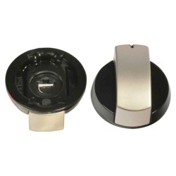 Buton de comandă negru / argintiu pentru aragazuri și combinații Dometic (105313815)