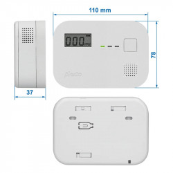 Carbon monoxide CO detector with batteries, no power connection required - Img 2