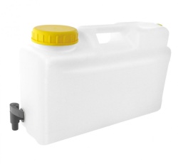 Compact canister with drain tap, 12l for food use