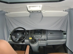 Complete blackout curtain for windscreen and doors VW T5/6