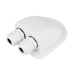 Dispozitiv trecere cabluri MASIS prin tavan cu 2 intrari, cablu Ø 6-12mm , culoare ALB