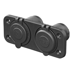 Double socket kit USB A + C, and 12V car socket, fl flush mounting - Img 3