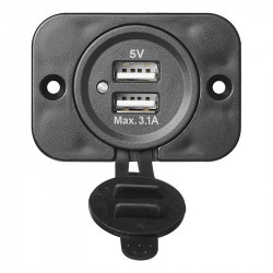 Double USB flush mount socket, 3100mA 12V/24V - Img 5