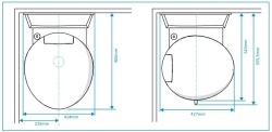 Fixed WC Thetford C223-CS with external cistern outlet, surface mounted - Img 8
