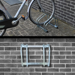 Galvanised steel outdoor bicycle rack, 2 places - Img 6