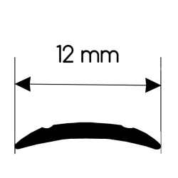 Garnisaj pentru sine GRI, latime 12 mm, la metru - Img 2