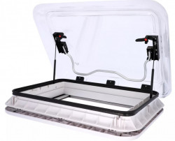 Hatch 50 x 70 cm. transparent cover, LED lighting, mosquito net and blind - Img 2
