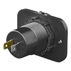 Incarcator auto cu priza USB 2 x C pentru montaj incastrat, 12V/24V, cu capac protectie - Img 4