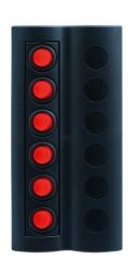 Panou cu 6 intrerupatoare iluminare LED cu sigurante automate, standard marin