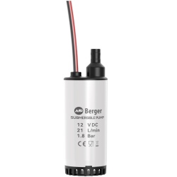 Pompa de apa submersibila Berger 21l min / 1,8 bar pentru rulote sau autorulote, 12V