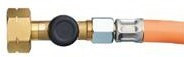 Pressure hose (30 bar) with safety valve 45 cm, cylinder ROMANIA (G2) - Img 2
