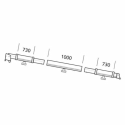 Profil de prindere stânga Thule pentru corturi de marchiză, deschidere 2,75 m, seria 8 (1500602163)