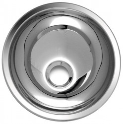 Round stainless steel sink, diameter 265 mm