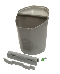Rubbish bin 6l for caravans or motorhomes with fastening system included