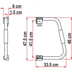 Safety lock "Fiamma Security 46" for caravans and motorhomes, 46cm - Img 4