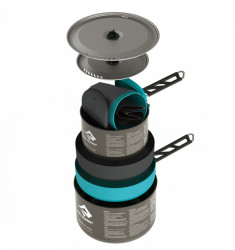 Set Alphaset 2.2 cups, bowls and 2 pots in anodised aluminium - Img 2