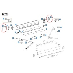 Set capace de capăt eloxate Thule pentru Omnistor 5200 (1500603066) - Img 2