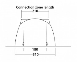 Side tent "Shamrock" for minibus, 310 x 280 cm, installation height 180 - 205 cm - Img 5