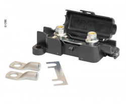 Soc socket with 2 lamellar fuses 50A/12V and cable lugs