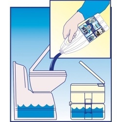 Solutie sanitara cu antigel inclus " Super Kem Blue " 2l pentru toalete ecologice, original - Img 3