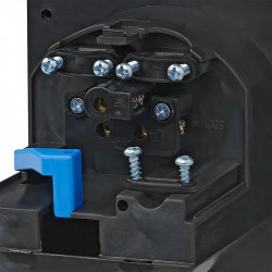 Square outdoor socket outlet for caravans / motorhomes with CEE plug and hinged cover, IP44, 16A, black - Img 4