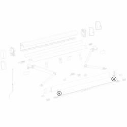 Șuruburi moletate Thule pentru piciorul de sprijin, 2 bucăți, Omnistor 4200 (1500603625)