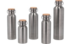 Termos Camplife din inox cu perete dublu și capac din bambus, 750 ml - Img 8