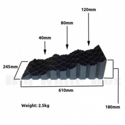 Triple Level Level Levelling Wedge with 3 levels and profiled surface, 2pcs - Img 6