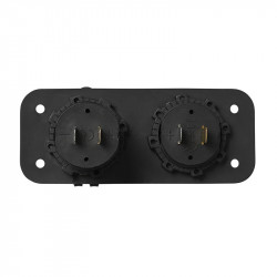 USB 2 x 2100 mA and voltmeter double socket kit, fl flush mountable - Img 6