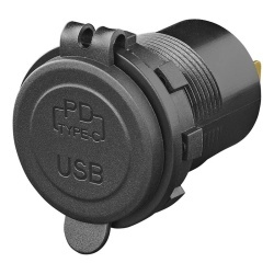 USB 2 x C socket 2 x C for flush mounting, 12V/24V, protective cover - Img 3